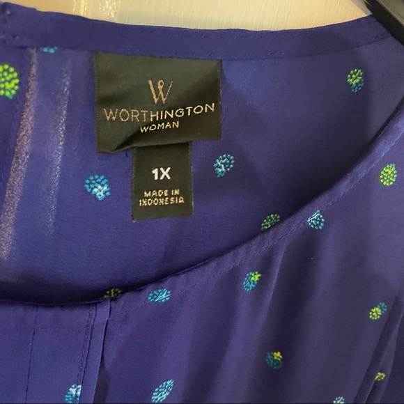 Worthington Woman Hi-Low Blouse 1X - Picture 3 of 3